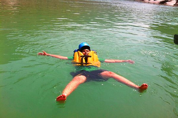 body surfing in ganga river group